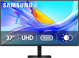 37-дюймовый монитор Samsung ViewFinity S8 (S80UD) с разрешением 4K UHD HDR10, разъемом USB-C, регулируемой по высоте эргономичной подставкой, встроенным KVM-переключателем и расширенной защитой зрения, модель LS37D800UANXZA, 2025