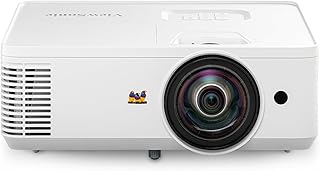 Проектор ViewSonic PS502W с короткофокусным объективом, яркостью 4000 люмен, разрешением WXGA, разъемами HDMI и USB Type-A, подходит для бизнеса и образования.