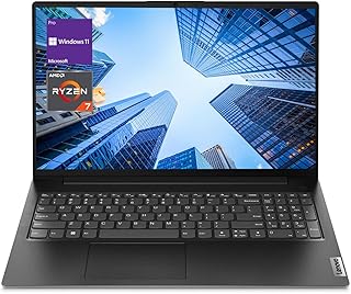 Ноутбук Lenovo V-Series V15 Business, 15,6-дюймовый FHD-дисплей, AMD Ryzen 7 7730U, 40 ГБ ОЗУ, 1 ТБ SSD, цифровая клавиатура, HDMI, RJ45, веб-камера, Wi-Fi, Windows 11 Pro, черный.