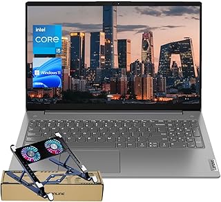 Ноутбук Lenovo V15 G4, 15,6-дюймовый FHD-дисплей, Intel Core i5-13420H (превосходит i7-1260U), 16 ГБ ОЗУ, 512 ГБ SSD, бизнес-ноутбук для офиса, школы и дома, Windows 11 Home, серый, с охлаждающей подставкой PCO.