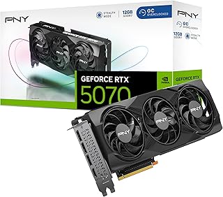 Видеокарта PNY NVIDIA GeForce RTX™ 5070 12 ГБ с разгоном, тремя вентиляторами (DLSS 4, PCIe® 5.0, HDMI®/DP 2.1, 2,4-слотовая).