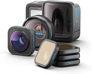 Комплект GoPro HERO13 Black + объективы серии HB — включает макрообъектив, сверхширокоугольный объектив, 4 нейтральных фильтра, анаморфный объектив и премиальный чехол.