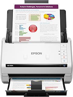 Цветной двусторонний сканер документов Epson DS-770 II для ПК и Mac, с устройством автоматической подачи документов на 100 страниц (ADF), драйверами Twain и ISIS.