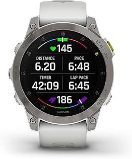 Garmin epix Gen 2, премиальные смарт-часы для активного отдыха, функции для здоровья и хорошего самочувствия, сенсорный AMOLED-дисплей, часы для приключений с расширенными функциями, белый титан.