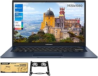 Ноутбук ASUS Vivobook 14X X1404VA-I512256, 14-дюймовый FHD-экран 1920 * 1080, процессор Intel Core i5-1334U, 16 ГБ оперативной памяти DDR4, SSD-накопитель 512 ГБ, Wi-Fi 5, Windows 11 Home, HDMI, в комплекте с охлаждающей подставкой для ноутбука PCO.