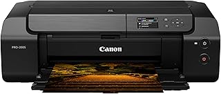Профессиональный беспроводной струйный фотопринтер Canon PIXMA PRO-200S 13 дюймов с 3-дюймовым цветным ЖК-монитором, 8-цветной печатью на красителях, черный.