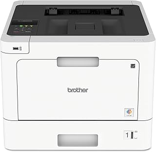Цветной лазерный принтер Brother HL-L8260CDW для бизнеса, двусторонняя печать, гибкая беспроводная сеть, печать с мобильных устройств, расширенные функции безопасности – поддержка Amazon Dash Replenishment, белый.