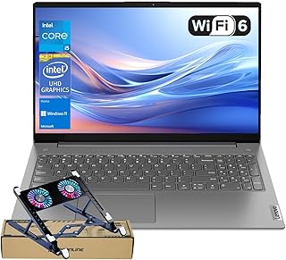 Ноутбук Lenovo V15 Gen 4, 15,6” FHD, восьмиядерный Intel Core i5-13420H, 16 ГБ ОЗУ, 512 ГБ SSD, Windows 11 Home – тонкий, быстрый и готовый к работе или учебе, школе и офису, складной кулер для ноутбука PCO.