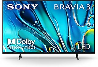 Смарт-телевизор Sony BRAVIA 3 LED с диагональю 50 дюймов, разрешением 4K Ultra HD, поддержкой Google TV, Dolby Vision HDR и эксклюзивными функциями для PlayStation®5 (K-50S30)