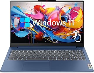 Ноутбук Lenovo IdeaPad 3, 15,6-дюймовый сенсорный экран Full HD, процессор Intel Core i5-1155G7, 24 ГБ ОЗУ, SSD 1 ТБ, веб-камера, HDMI, Wi-Fi 6, Windows 11 Home, синий.