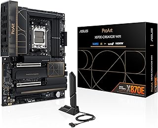 Материнская плата ASUS ProArt X870E-CREATOR WiFi AMD AM5 X870E ATX с 16 слотами PCIe® 5.0 и полной поддержкой видеокарт следующего поколения, 16+2+2 силовыми каскадами, DDR5, двумя портами USB4®, LAN 10 Гбит/с и 2,5 Гбит/с, WiFi 7, четырьмя слотами M.2.