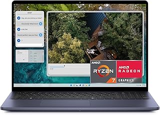 Ноутбук Dell Inspiron 16 5645 — 16,0-дюймовый дисплей FHD+ (1920 x 1200) с соотношением сторон 16:10, процессор AMD Ryzen 7-8840U, 16 ГБ оперативной памяти DDR5, SSD-накопитель 1 ТБ, графика AMD Radeon, Windows 11 Home, услуги по установке и переносу — цвет «Полуночно-синий»