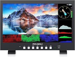 FEELWORLD FVM215 21,5-дюймовый высокояркий студийный монитор для вещания, 1000 нит, с осциллограммой LUT, 8-битной глубиной цвета, 4K60 Гц, HDMI и 3G-SDI входами и выходами.