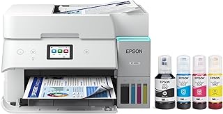 Беспроводной многофункциональный цветной принтер Epson EcoTank ET-4950 с запасом чернил до 3 лет, многоразовыми картриджами, идеально подходит для офиса, скорость печати 18 стр./мин, 2,4-дюймовый цветной сенсорный экран, автоматическая подача документов – белый.
