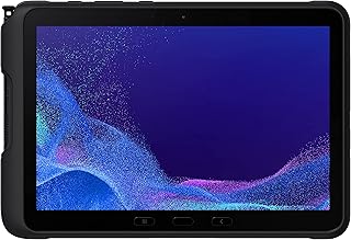 Планшет Samsung Galaxy Tab Active4 Pro 10.1” 64GB Wi-Fi Android для работы, разблокированный, LTE, 4 ГБ ОЗУ, прочный дизайн, чувствительный сенсорный экран, длительное время автономной работы — для работы, SM-T630NZKAN20, черный