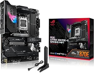 Материнская плата ASUS ROG Strix X870E-E Gaming WiFi AMD AM5 X870 ATX, 18+2+2 силовых каскадов, динамическое переключение режимов разгона, Core Flex, DDR5 AEMP, WiFi 7, 5X M.2, PCIe® 5.0, Q-Release Slim, USB4®, AI OCing и сетевые возможности.