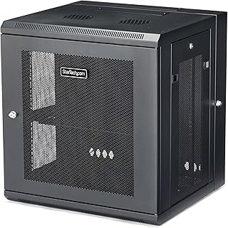 Сетевой шкаф StarTech.com на 4 стойки, 12U, настенный, с полкой 1U, комплект для настенного монтажа серверов 19 дюймов, глубина установки до 16 дюймов, поставляется в собранном виде.