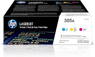 Картриджи HP 305A с голубым, пурпурным и желтым тонером для принтеров (3 шт.) | Совместимы с сериями: LaserJet Pro 300 M351, 300 MFP M375, 400 M451, 400 MFP M475 | CF370AM