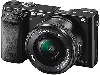 Цифровая беззеркальная фотокамера Sony Alpha a6000 с разрешением 24,3 МП, 3-дюймовым ЖК-экраном (черная) и объективом с электроприводом зума 16-50 мм.