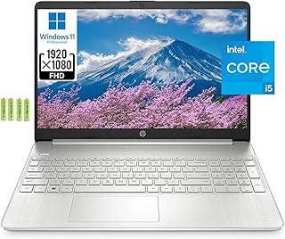 Ноутбук HP Windows 11 Pro 15 15,6" FHD для бизнеса, процессор Intel Core i5-1135G7 11-го поколения, 16 ГБ ОЗУ, SSD 512 ГБ, графика Intel Iris Xe, цифровая клавиатура, длительное время автономной работы, Wi-Fi 5, Bluetooth 4.2, USB, с батареей.