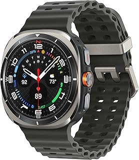 Смарт-часы Samsung Galaxy Watch Ultra (2024) 47 мм LTE с искусственным интеллектом, функцией измерения уровня энергии, советами по здоровому образу жизни, отслеживанием сердечного ритма, монитором сна, фитнес-трекером и GPS, цвет «титановое серебро» [версия для США, гарантия производителя 1 год]