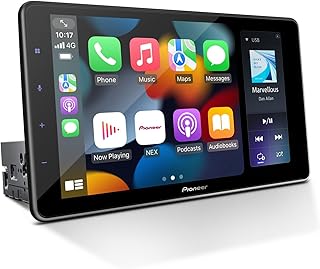 Pioneer DMH-WT3800NEX 9-дюймовый емкостный сенсорный экран, плавающий дисплей – беспроводное и проводное подключение, Apple CarPlay и Android Auto, Amazon Alexa, Bluetooth, FLAC, камера заднего вида, HD-радио