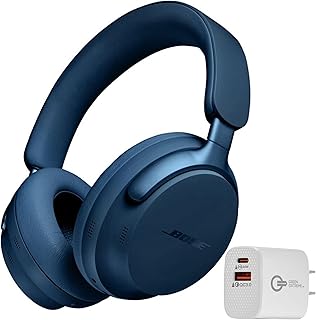 Наушники Bose QuietComfort Ultra Wireless с шумоподавлением и пространственным звуком, накладные, с микрофоном, до 24 часов работы от батареи + настенное зарядное устройство Green Extreme 20W с 2 портами (лунный синий)