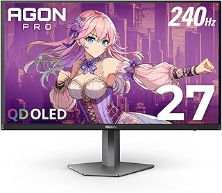 Игровой OLED-монитор AOC Agon PRO AG276QZD2 27 дюймов, разрешение 2560x1440, частота обновления 240 Гц, время отклика 0,03 мс, G-SYNC, совместимость с PS5 и Xbox Switch, глянцевый, черный.