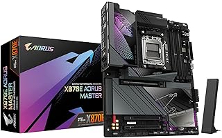 Материнская плата GIGABYTE X870E AORUS Master AMD AM5 LGA 1718, ATX, DDR5, 4x M.2, PCIe 5.0, USB4, Wi-Fi7, 5GbE LAN, EZ-Latch, 5-летняя гарантия.