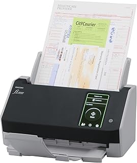 RICOH fi-8040 — быстрый офисный и настольный сканер документов, чеков и удостоверений личности с автоматической подачей на 50 страниц и возможностью прямого сканирования без подключения к ПК.