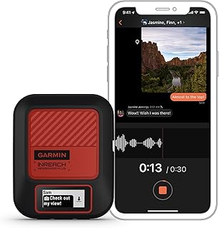 Garmin inReach® Messenger Plus, спутниковый коммуникатор SOS с возможностью отправки фотографий, текстовых и голосовых сообщений без сотовой связи, длительным временем автономной работы, прочным, термостойким и водонепроницаемым корпусом (IPX7).