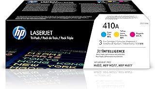 Картриджи с тонером HP 410A голубого, пурпурного и желтого цветов (3 шт.) | Совместимы с цветными принтерами Color LaserJet Pro серии M452, Color LaserJet Pro MFP серий M377 и M477 | CF251AM