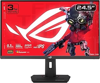Игровой монитор ASUS ROG Strix 25” (диагональ экрана 24,5 дюйма) для киберспорта (XG259QNS) - Full HD, 380 Гц, 0,3 мс, Fast IPS, Extreme Low Motion Blur Sync, FreeSync Premium, DisplayWidget, эргономичный дизайн, 3-летняя гарантия.