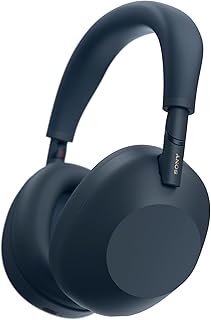 Sony WH-1000XM6 — лучшие беспроводные наушники с шумоподавлением, процессор шумоподавления HD NC QN3, 12 микрофонов, адаптивный оптимизатор шумоподавления, мастеринг от звукорежиссеров, студийное качество, 30 часов работы от батареи, цвет «Полуночно-синий».