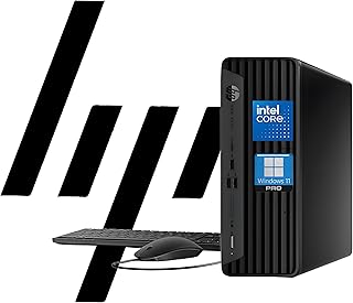 Настольный компьютер HP ProDesk 400 G9 SFF для бизнеса, процессор Intel, 32 ГБ ОЗУ, SSD-накопитель PCIe 1 ТБ, поддержка двух дисплеев 4K, USB-C, HDMI, RJ-45, Wi-Fi, проводная клавиатура и мышь, Windows 11 Pro