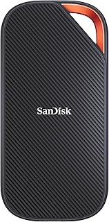 SanDisk 4TB Extreme PRO Portable SSD с USB4, скоростью чтения до 3800 МБ/с и скоростью записи до 3700 МБ/с, интерфейсами USB-C и USB 3.2, обратной совместимостью, защитой от воды и пыли IP65 - SDSSDE82-4T00-G25