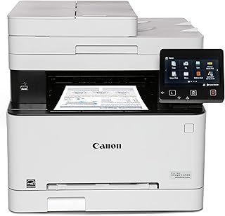 Canon imageCLASS MF656Cdw — беспроводной двусторонний цветной лазерный принтер «все в одном» с функцией копирования, сканирования, факса, автоматической подачи документов, поддержкой мобильных устройств, 3-летней ограниченной гарантией, скоростью печати 22 стр./мин, белый цвет.