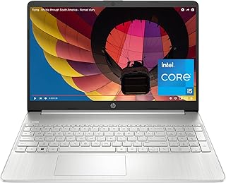 Ноутбук HP 15,6 дюймов, дисплей Full HD, процессор Intel Core i5 12-го поколения, 16 ГБ ОЗУ, SSD 512 ГБ, графика Intel Iris Xe, Windows 11 Home, 15-dy5399nr (2023), серебристый