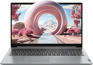 Ноутбук Lenovo IdeaPad 1-го поколения 7 2024 года выпуска, 15,6-дюймовый сенсорный экран Full HD, процессор Intel Core i3-1215U, 16 ГБ оперативной памяти, SSD-накопитель на 512 ГБ, устройство чтения SD-карт, HDMI, веб-камера, Wi-Fi 6, Windows 11 Home, серый цвет.