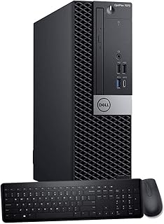 Настольный компьютер Dell OptiPlex 7070 SFF, процессор Intel 8 Core i7-9700 3.0 ГГц (до 4.70 ГГц), 32 ГБ оперативной памяти DDR4, новый твердотельный накопитель NVMe M.2 1 ТБ, встроенный Wi-Fi 6E AX210, Windows 11 Pro, беспроводная клавиатура и мышь (восстановленный).