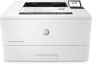 Монохромный принтер HP LaserJet Enterprise M406dn со встроенным Ethernet и возможностью двусторонней печати (3PZ15A), белый.