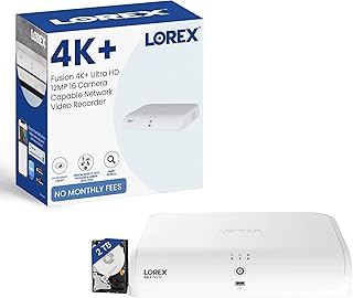 Видеорегистратор Lorex 4K+ 12MP Fusion на 16 каналов (8 проводных + 8 Wi-Fi) объемом 2 ТБ с интерфейсом Matter и без ежемесячной платы.