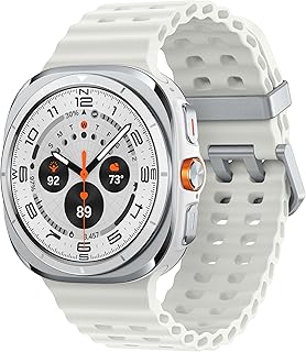 Смарт-часы Samsung Galaxy Watch Ultra (2024) 47 мм LTE с искусственным интеллектом, функцией измерения уровня энергии, советами по здоровому образу жизни, отслеживанием сердечного ритма, монитором сна, фитнес-трекером и GPS, цвет «титаново-белый» [версия для США, гарантия производителя 1 год]