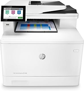 Многофункциональный двусторонний принтер HP Color LaserJet Enterprise M480f, печать, сканирование, копирование, высокая скорость, простая настройка, расширенные функции безопасности, идеально подходит для небольших команд, только Ethernet/USB (3QA55A)