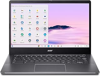 Ноутбук Acer Chromebook Plus 514 с Google AI – 14-дюймовый сенсорный IPS-дисплей Full HD 1920 x 1080 | Intel Core i3-N305 | 8 ГБ LPDDR5 | 128 ГБ SSD | Wi-Fi 6E | Камера Full HD | Chrome OS | CB514-4HT-375Z