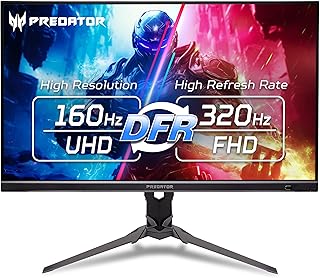 Игровой монитор Acer Predator | 27-дюймовый UHD IPS 3840 x 2160 | AMD FreeSync Premium | До 320 Гц с DFR | До 0,5 мс | VESA DisplayHDR400 | DCI-P3 90% | Display Port 1.4 и 2 x HDMI 2.1 | XB273K V5bmiiprx