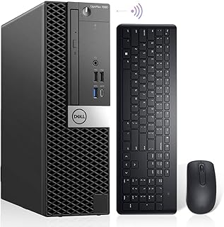 Настольный компьютер Dell OptiPlex 7060 с Windows 11 Pro, компактный (SFF), процессор Intel i7-8700 8-го поколения (шестиядерный), 32 ГБ оперативной памяти DDR4, новый твердотельный накопитель NVMe M.2 объемом 1 ТБ, встроенный Wi-Fi 6E и Bluetooth 5.2 (AX210), новая беспроводная клавиатура и мышь (восстановленные).