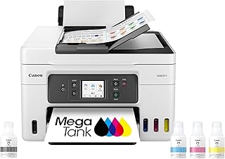 Многофункциональный беспроводной принтер Canon Megatank GX4020 Supertank с функциями печати, копирования, сканирования и факса | Автоматическая подача документов | Мобильная печать | 2,7-дюймовый сенсорный ЖК-экран