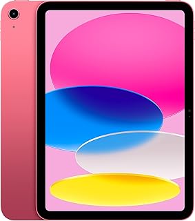 Apple iPad (10-го поколения): с процессором A14 Bionic, 10,9-дюймовым дисплеем Liquid Retina, 256 ГБ памяти, Wi-Fi 6, фронтальной и тыловой камерами 12 Мп, Touch ID, время автономной работы в течение всего дня – розовый.
