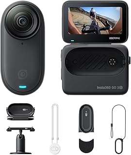 Insta360 GO 3S Cycling POV Bundle - 128 ГБ, черная, компактная портативная камера для видеоблогинга с разрешением 4K, съемка от первого лица без помощи рук, крепление в любом месте, стабилизация, 140 минут работы от батареи, водонепроницаемость до 10 м, съемка от первого лица с домашними животными, черная